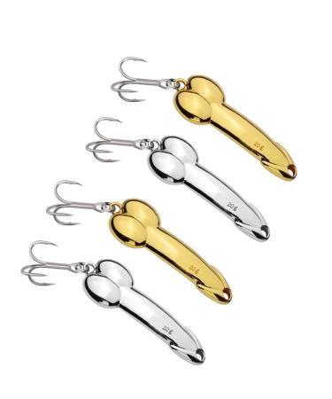 Geeen coraje Funny Fishing Lures,Top Water Bass Fishing Lures,Spinner Baits for Bass Fishing Gear, Trout Fishing Gear,Sea bass and Jewfish Fishing Lures. Color C Rose gold