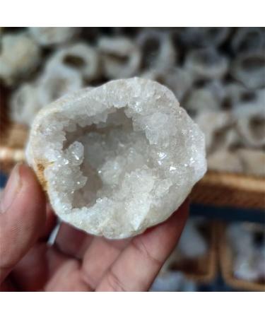 Natural Crystal Natural Agate Geode Raw Stone Crystal Hole Specimen Contains Clean Crystal Clusters Beautiful Stones ningxiao 1PC - Buy Online on GoSupps.com
