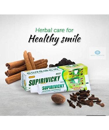 Buy 3 X 110g Tubes Siddhalepa Supirivicky Ayurvedic Herbal Toothpaste - Natural Herbal Oral Care for Fresh Breath & Healthy Teeth Ships Worldwide - Buy Online on GoSupps.com