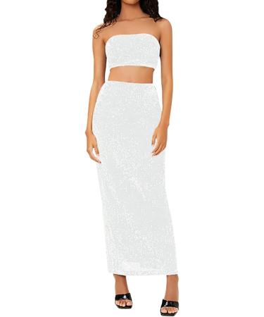 Shop Hanxiulin Women's Winter V-Neck Long-Sleeve Mini Party Dress - Sexy Glitter Bodycon Dress in White - Buy Online on GoSupps.com