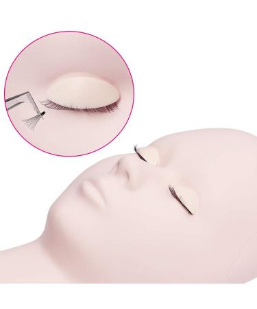 3 Pairs Removable White Eyelids for Eyelash Extension Practice Head - Lifelike Realistic Eyelids - Buy Online on GoSupps.com