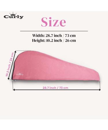 Curly Queen Pink Cotton Hair Towel - Extra Large Double Layer T-Shirt Material for Frizz-Free Hair - Ideal for All Hair Types - Buy Online on GoSupps.com