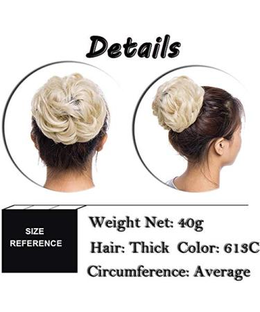 SEGO Hairpiece Bun Hair Tie - Thick Bleached Blonde #613C Hair Extensions for Voluminous Updos | International Shipping Available - Buy Online on GoSupps.com