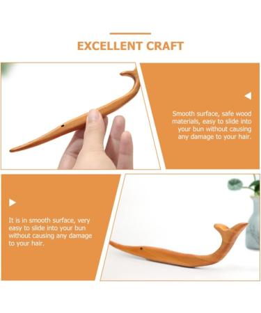 LALAFINA Peach Wood Hairpin Tocados Para El Hair Accessory Wooden Hair Stick Long Hair Chopstick Hair Barrettes Hair Clip Hair Chopsticks Japanese Hair Sticks - Buy Online on GoSupps.com