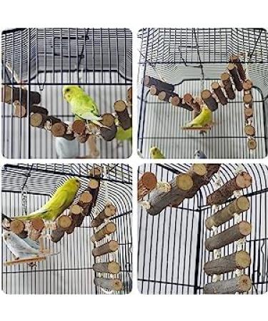 Zerodis Wooden Ladder for Birds | Parrot Climbing Bridge & Pet Toys | Durable Hammock & Toy for Birds - Buy Online on GoSupps.com