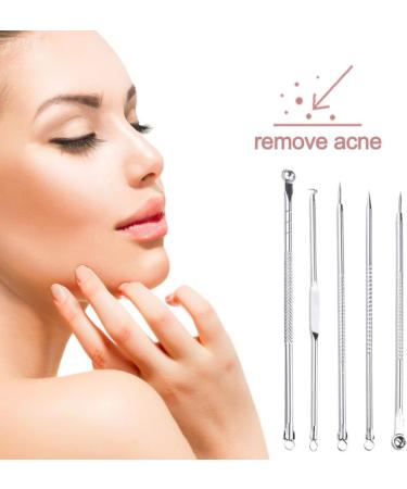 Healifty Removal Needle 2 Sets of 5pcs Needles Facial Blackhead Cleansing Tool with Storage Case Inner Mirror 1 count (Pack of 1) Silverx2pcs - Buy Online on GoSupps.com