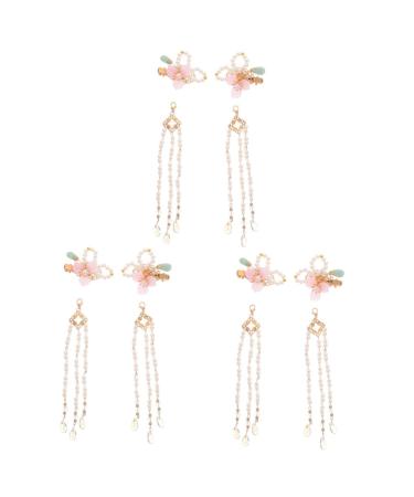 Angoily 3 Pairs Comb Chinese Hair Barrette Qipao Hair Clip Chinese Style Barrettes Traditional Chinese Hairpin Cheongsam Hair Accessories Hanfu Hair Accessories Set Pearl Classical