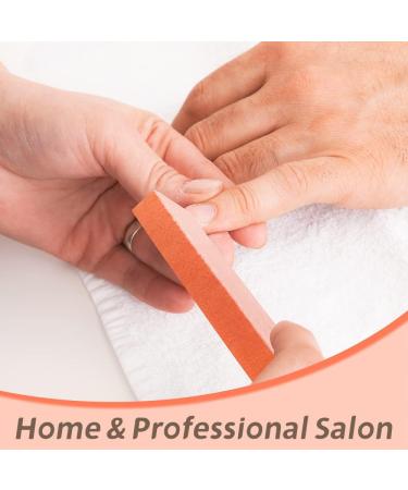 NOVAL 50 PCS Disposable Nail Buffer Blocks Bulk - Orange 80/100 Grit - Professional Nail Salon Quality for Acrylic Nails - Buy Online on GoSupps.com