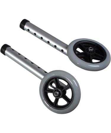 Exceart 2pcs Rolling Walker Replacement Wheels for Knee Scooter - Heavy Duty Wheelchair Walking Aid Accessories - Buy Online on GoSupps.com