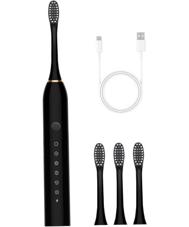 Buy Electric Toothbrush Set - Rechargeable Adults Toothbrush with 4 Brush Heads 6 Modes Waterproof Smart Timer - Whiten Teeth Low Noise Longer Life - Shop Now - Buy Online on GoSupps.com