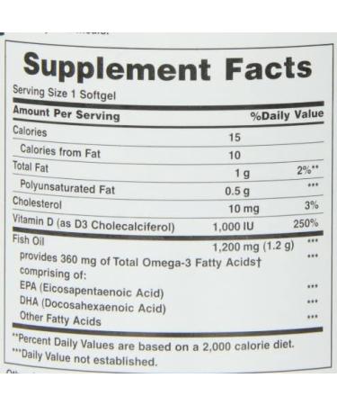 Nature's Bounty Fish Oil + D3 90 Softgels - Heart & Immune Support - Buy Online on GoSupps.com
