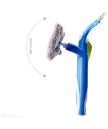 Glass Wiper- Double Sided Glass Window Cleaning Silicone Squeegee Shower Screen Wash Washer Wipe Microfibre Pad Squeege - Buy Online on GoSupps.com