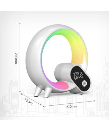 Buy Bammare LED Bedside Lamp & Alarm Clock - Smart App-Controlled Sunrise Light Bluetooth Speaker 16 Million Colors & 256 Patterns - Buy Online on GoSupps.com