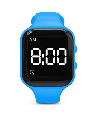 15 Alarm Vibrating Reminder Watch with Water Resistant Medical Vibration Reminder Watches Blue Square