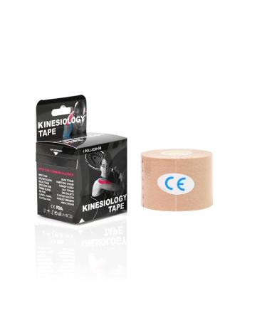 Kinesiology Tape for Physical Therapy Sports Athletes Latex Free Elastic 16ft Water Resistant Kinetic Uncut Kinesiology Tape for Knee Pain Elbow & Shoulder Muscle Black