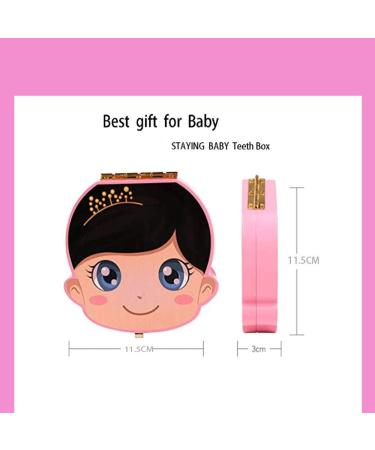 Baby Teeth Keepsake Box - Wooden Tooth Storage Box for Boys - Pink Kids Tooth Box - Buy Online on GoSupps.com