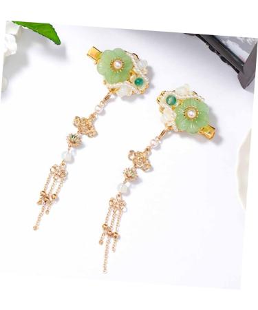 minkissy 2 Pairs Tassel Hair Clip Hanfu Headband Clips for Hair Accessories Antique Chinese Hair Pins Asian Hair Accessories Chinese Flower Hair Clips Chignon Pin Kimono Pearl Flowers Miss - Buy Online on GoSupps.com