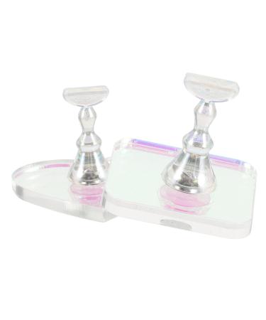 1 Set Magnetic Base Nail Stands for Press on Nail Display Stand Magnetic Nail Holder Press on Nail Stand Nail Supplies Nails Supply Nail Accessories Acrylic Square Exercise Board 2.8x2.8cm As Shown