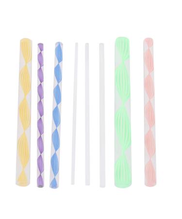 SUPVOX 8pcs Dotting Rods Acrylic Twist Sticks Wax Pencil Manicure Nail Art Tool