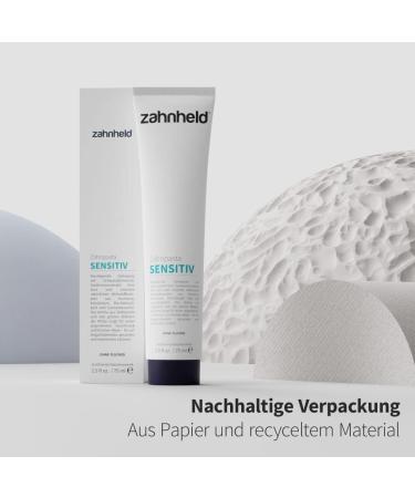 Zahnheld Sensitive Toothpaste with Turmeric & Aloe Vera - Vegan Fluoride-Free Natural Cosmetics (75ml) - Ideal for International Shipping - Buy Online on GoSupps.com