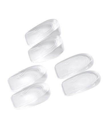 NOLITOY 3 Pairs Half Pad Men and Women Increased White White Size 2