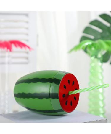 NUOBESTY Halloween Decorations 4pcs Watermelon Sippy Cup with Straw Watermelon Shaped Drinking Cup Summer Sippy Cup for Watermelon Summer Party Supplies Halloween Decor - Buy Online on GoSupps.com