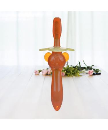 Ipetboom Silicone Baby Toothbrush - 2-in-1 Oral Care Bite Ring for Kids | Soft Bristle Training Brush in Beige - Buy Online on GoSupps.com