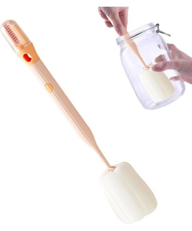 Bottle Sponge Brush - Water Bottle Cup Sponge with Extended Handle - Multi-Function Bottle Cleaner Sponge Brushes for Cleaning Baby Bottle Mugs Kitchen Glasses Pink - Buy Online on GoSupps.com