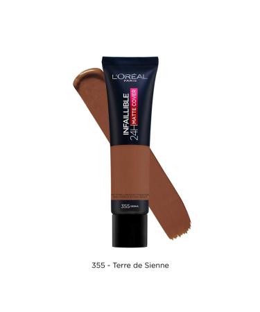 L'Or al Paris Infaillible 24H Matt Cover 355 Terre de Sienne | Long-Lasting High Coverage Liquid Makeup - Water & Wipe-Proof | Buy Internationally - Buy Online on GoSupps.com