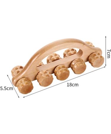 Gleavi Wooden 2nd Rear Roller - Deep Tissue Massage Device for Back & Body Muscle Relief | Household Massage Tool - Buy Online on GoSupps.com