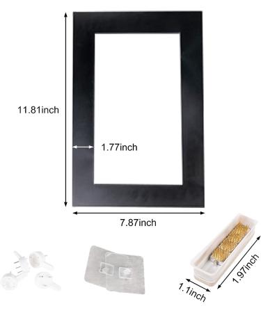 Floral Arranging Vase Set: Black Rectangle Photo Frame Shaped Plastic Ikebana Vases with Flower Frog - Ideal for Ikebana Floral Art Home Decor - Buy Online on GoSupps.com