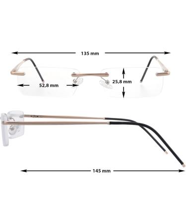 Edison & King Rimless Reading Glasses - Clarity with Premium Blue Filter Lenses (+1.50 Dpt Rose) | International Shipping Available - Buy Online on GoSupps.com