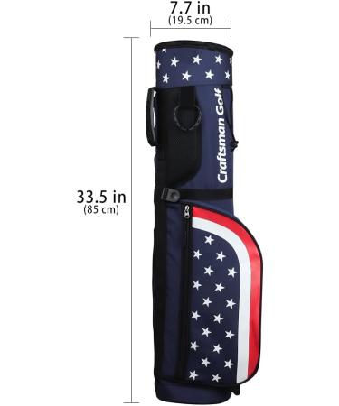 Craftsman Golf Star and Stripes Lightweight Shoulder Golf Bag in Red, White, and Blue - Buy Online on GoSupps.com