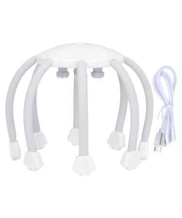 Professional Scalp Claw Massage Device - Relaxing Head Massager for Tiredness Relief | Portable Silicone Travel Health Care (White) - Buy Online on GoSupps.com