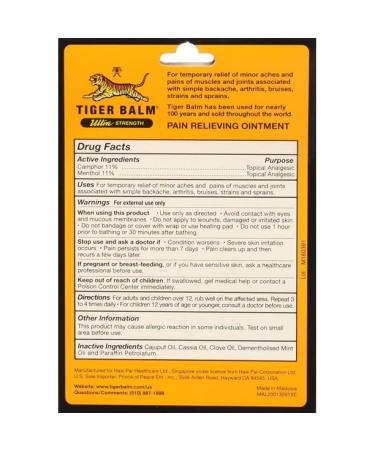 Tiger Balm Ultra Strength Sports Rub Ointment - 1.7 oz | Pain Relief for Athletes - Buy Online on GoSupps.com