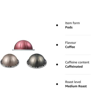 Nespresso Vertuo Gran Lungo Selection Long Expiry Coffee Pods Capsules Fortado Arondio Aflorazio 30 Pods 3 Sleeves - Buy Online on GoSupps.com