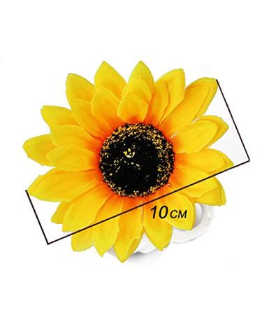 2Pcs Sunflower Alligator Hair Clips - Perfect Hair Accessories for Party, Beach, Wedding - Buy Online on GoSupps.com