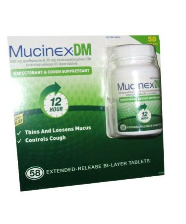 Mucinex Reg Strength DM Tablets 58 Count