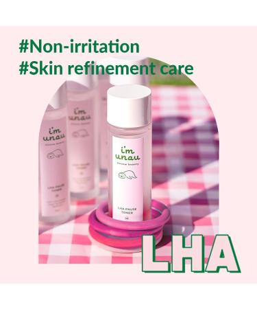 I m Unau LHA Pause Toner Ounce 6.42ounce 190ml - Gentle Exfoliating Calming Green Daily for Sensitive Skin 6.42 Ounce (Pack of 1) - Buy Online on GoSupps.com