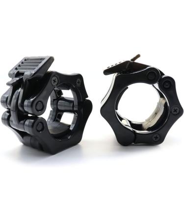 Tioamy Dumbbell Closures & Barbell Collars - Olympic Weightlifting Clamps (50mm) - Gym Equipment - 1 Pair Black - Buy Online on GoSupps.com