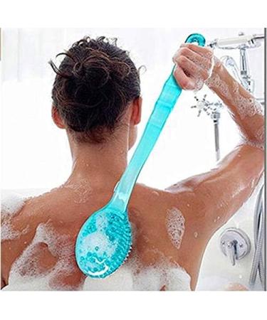 Yosoo Long Handle Bath Shower Body Brush - Super Soft Bristles Back Scrubber for Wholesome Dry Skin - Buy Online on GoSupps.com