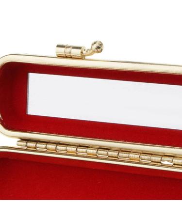 SM SunniMix Portable Lipstick Case - Hard Shell Makeup Box with Mirror & Snap Button - Travel-Friendly Black Lipstick Holder - Buy Online on GoSupps.com