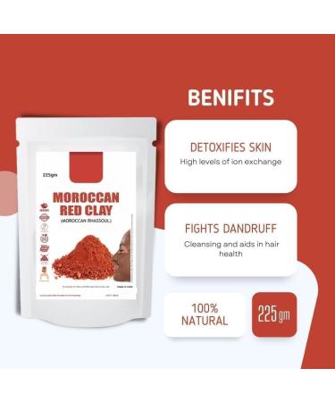 Clay powder for face body and hair 225 g - Buy Online on GoSupps.com