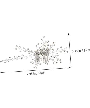 FRCOLOR 2 Sets Bridal Headwear Wedding Hair Clip Bridal Headpieces for Wedding Rhinestone Hair Headpiece Wedding Headdress Pearl Hair Pin Pearl Headpiece Comb Zinc Alloy Bride Rhinestones - Buy Online on GoSupps.com