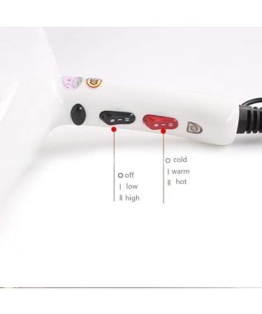 2400W Hair Dryer with 2 Nozzle Ionic Powerful Salon Blow Dryer AC Motor Professional Fast Hairdryer with 2 Speed 3 Heat Cool Shot Setting Low Noise 3.3m Cable for Hairstylist Dresser Home White Small - Buy Online on GoSupps.com