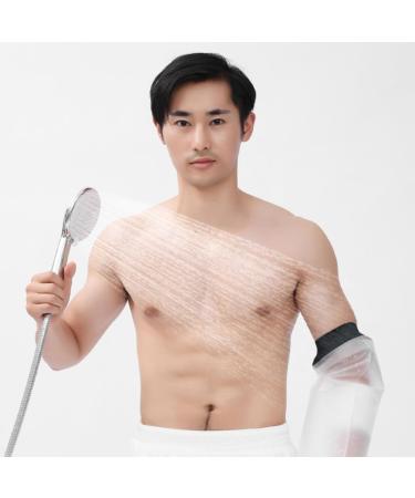 Enzyluxe Adult PICC Line Covers for Shower Waterproof Cast Cover Arm & Elbow Waterproof Protector for Arm Stretchy & Reusable PVC Cast Bags 30cmx22cm with 2 Pcs Elbow Pad(Clear) - Buy Online on GoSupps.com