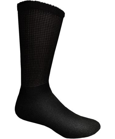 Yacht & Smith Men and Women 6-Pack Crew Diabetic Nephropathy Socks - Black - Buy Online on GoSupps.com
