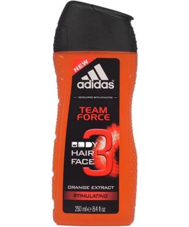 Adidas Men Gel douche 2 en 1 Team Force lot de 6 (6 x 250 ml) - Buy Online on GoSupps.com