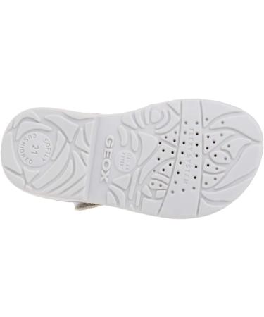 Geox Girl's B Verred B Sandals - 5 UK - Lt Grey White | Lightweight and Breathable - Buy Online on GoSupps.com
