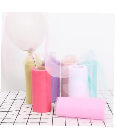 STOBOK 25 Ribbon Decor Wedding Dress Tulle Craft Diy Tutu Craft Wedding Tulle Spool Winter Table Skirt Baby Medium White - Buy Online on GoSupps.com